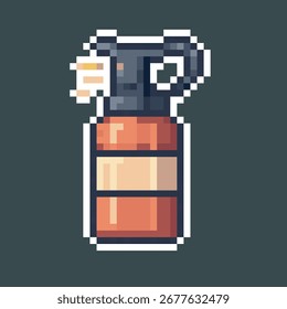 spray iron bottle in pixel art style