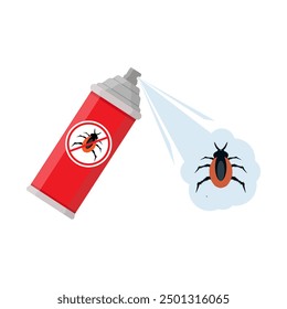 spray to kill insects. flat vector illustration.