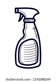 icono de botellas de lavado de pulverización aisladas
