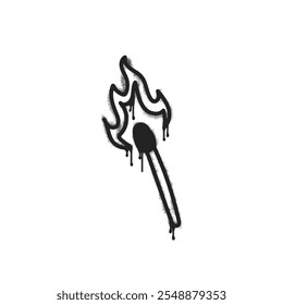 Icono del encendedor del espray aislado en el fondo blanco. icono más ligero del graffiti en negro sobre blanco. Ilustración vectorial.