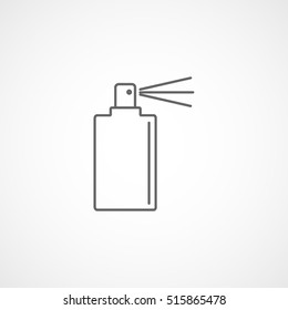 Spray Line Icon On White Background