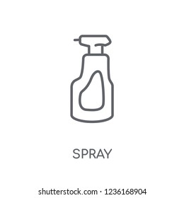 Spray linear icon. Modern outline Spray logo concept on white background from cleaning collection. Suitable for use on web apps, mobile apps and print media.