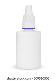 Spray Medical Nasal Antiseptic Drugs Plastic Bottle White. Vector EPS10