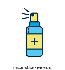 spray medical product flat style icon vector illustration design