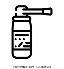 spray medicaments line icon vector. spray medicaments sign. isolated contour symbol black illustration