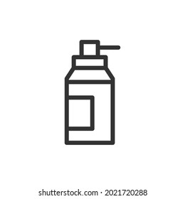 Spray minimal line icon. Web stroke symbol design. Spray sign isolated on a white background. Premium line icon.