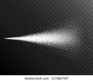 Spray mist atomizer. Vector cosmetic dust effect air splash isolated. Spray texture illustration.