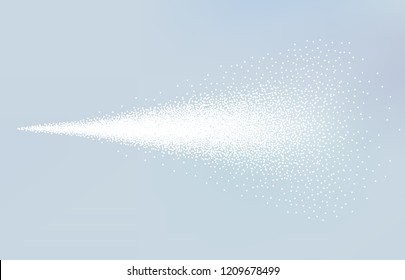 Spray mist atomizer. Vector cosmetic dust effect air splash isolated. Spray texture illustration.