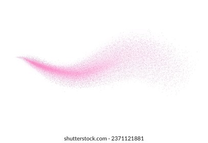 Spray mist effect with haze isolated on transparent background. Realistic rose water scent, air freshener splash. Vector graffiti paint, Holi splatter texture, pink dust stream or powder particles