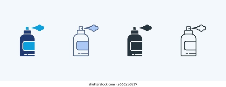 Colección de icono de estilo múltiple de pulverización