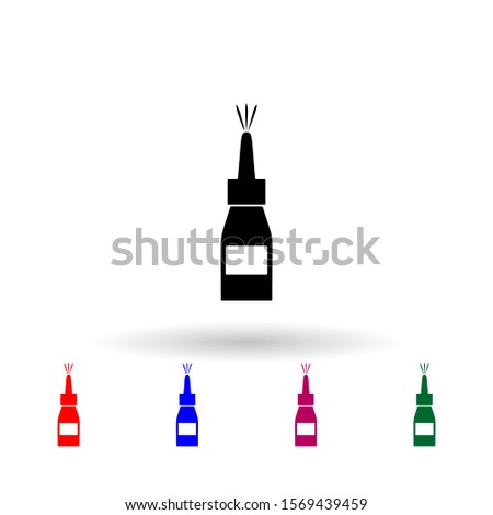 Spray for the nose multi color icon. Simple glyph, flat vector of medecine icons for ui and ux, website or mobile application
