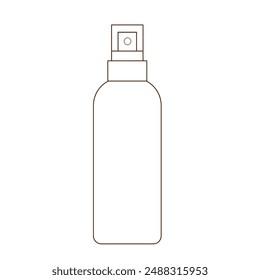 Spray outline. Cosmetic product. Outline isolated on white background. Vector illustration