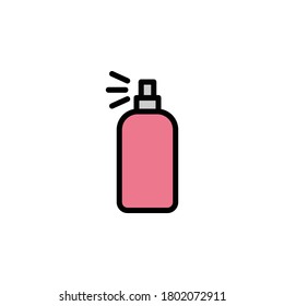 icono de contorno de pulverización. Icono de ilustración de elementos de belleza y cosmética. Los signos y símbolos se pueden utilizar para web, logotipo, aplicación móvil, interfaz de usuario, UX
