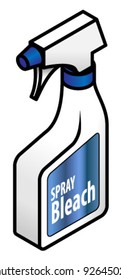 A spray pack of bleach cleaner.