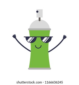 spray paint bottle kawaii character