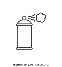 Spray paint bottle line icon.