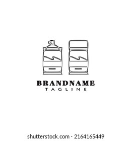 spray paint bottle logo icon design template modern vector illustration