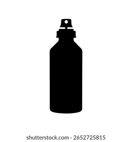 Spray pintura garrafa silhueta ícone vetor ilustração plana sobre fundo branco.