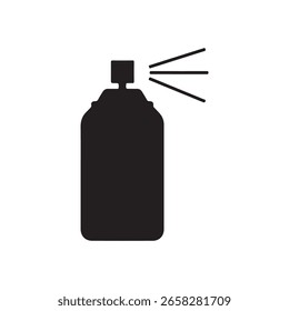 Spray paint bottle silhouette vector flat illustration design on white background