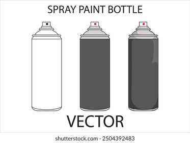 Ilustración de diseño de Vector de botella de pintura en aerosol 