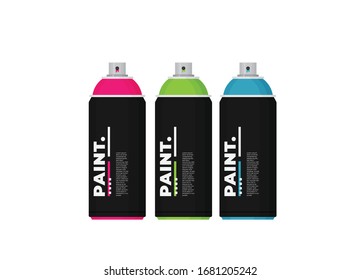 Spray Paint Can flat vector illustration