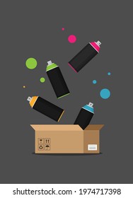 Spray Paint Can flat vector illustration