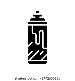 Spray Paint Can Icon Professional UI Symbol for Graffiti Art Supplies, Automotive Refinishing and DIY Home Improvement. It represents pressurized pigment coating, aerosol enamel, and industrial surface finishing. Ideal for creative software dashboards, hardware store e commerce, and automotive repair interfaces. Isolated on white background