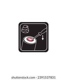 Spray paint can open icon