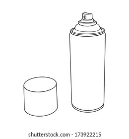 Spray Paint Can outline vector