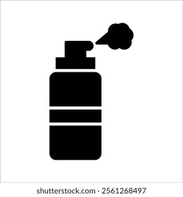  spray paint can silhouette black icon, ideal for graffiti, art, or DIY project themes.