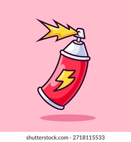 Spray Paint Cartoon Vector Icon Illustration. Holiday Object Icon Concept Isolated Premium Vector. Flat Cartoon Style