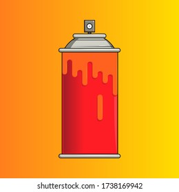 spray paint, cartoon, vector, illustration, editable