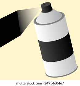 Spray paint containing black high-pressure gas