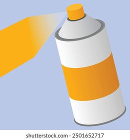 Spray paint containing orange high-pressure gas