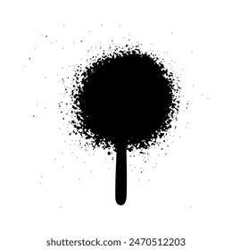 Spray paint dot. Splatter painted drip, grunge art circle texture, graffiti dirty sprayed paint. Abstract paint texture vector illustration . Splatter paint, drip graffiti, splattered texture