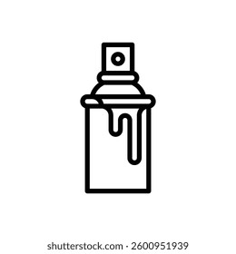 Spray paint. Editable stroke vector icon.