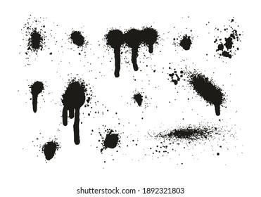 Spray Paint Elements Mix Of Lines And Drips And Backgrounds High Detail Abstract Vector Background Lines Drips Mix Set 