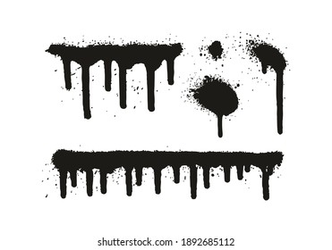 Spray Paint Elements Mix Of Lines And Drips And Backgrounds High Detail Abstract Vector Background Lines Drips Mix Set 