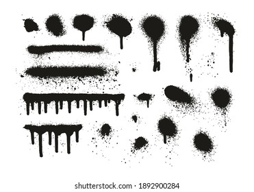 Spray Paint Elements Mix Of Lines And Drips And Backgrounds High Detail Abstract Vector Background Lines Drips Mix Set 