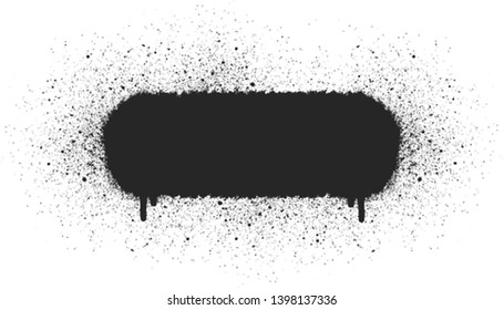 Spray paint frame. Grunge graffiti background. Vector isolated illustration. Airbrush banner.