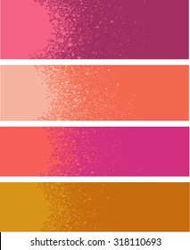 spray paint gradient detail in pink orange 