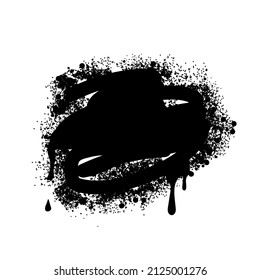 Pintura de pulverización con elementos de graffiti. Líneas de grunge vectorial