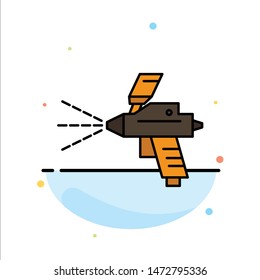 Spray, Paint, Gun, Construction Abstract Flat Color Icon Template
