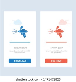 Spray, Paint, Gun, Construction  Blue and Red Download and Buy Now web Widget Card Template
