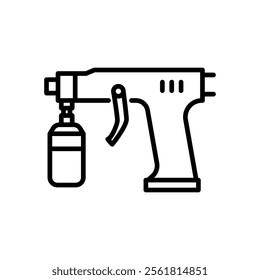 spray paint gun icon vector, line style icon