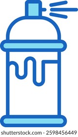 Spray Paint Icon Blue Vector Illustration