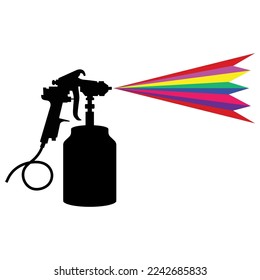 diseño de ilustración vectorial de icono de pintura con spray