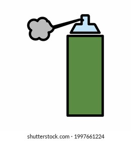 Spray Paint Icon Vector Style 4. simple illustration. Editable stroke. Design template vector