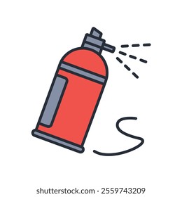 Spray paint icon. vector.Editable stroke.linear style sign for use web design,logo.Symbol illustration.