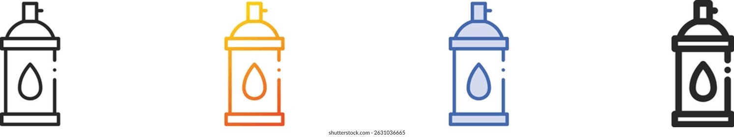 spray paint icon.Thin Linear, Gradient, Blue Stroke and bold Style Design Isolated On White Background